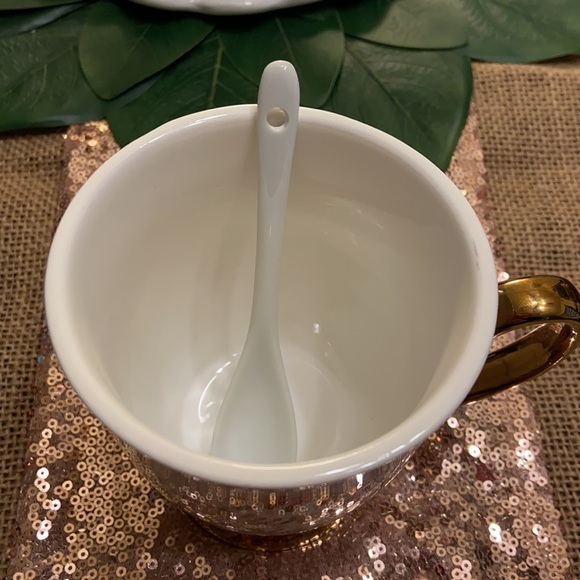 Carly & Rose porcelain tea cup and spoon - Picture 6 of 6